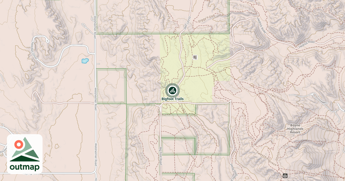 Map of Bigfoot Trails