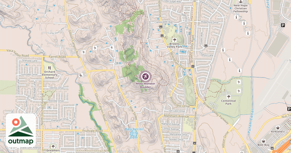 Map of Moss Monster Boulder