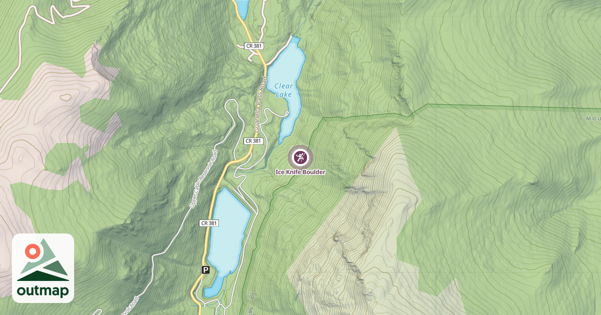 Map of Ice Knife Boulder
