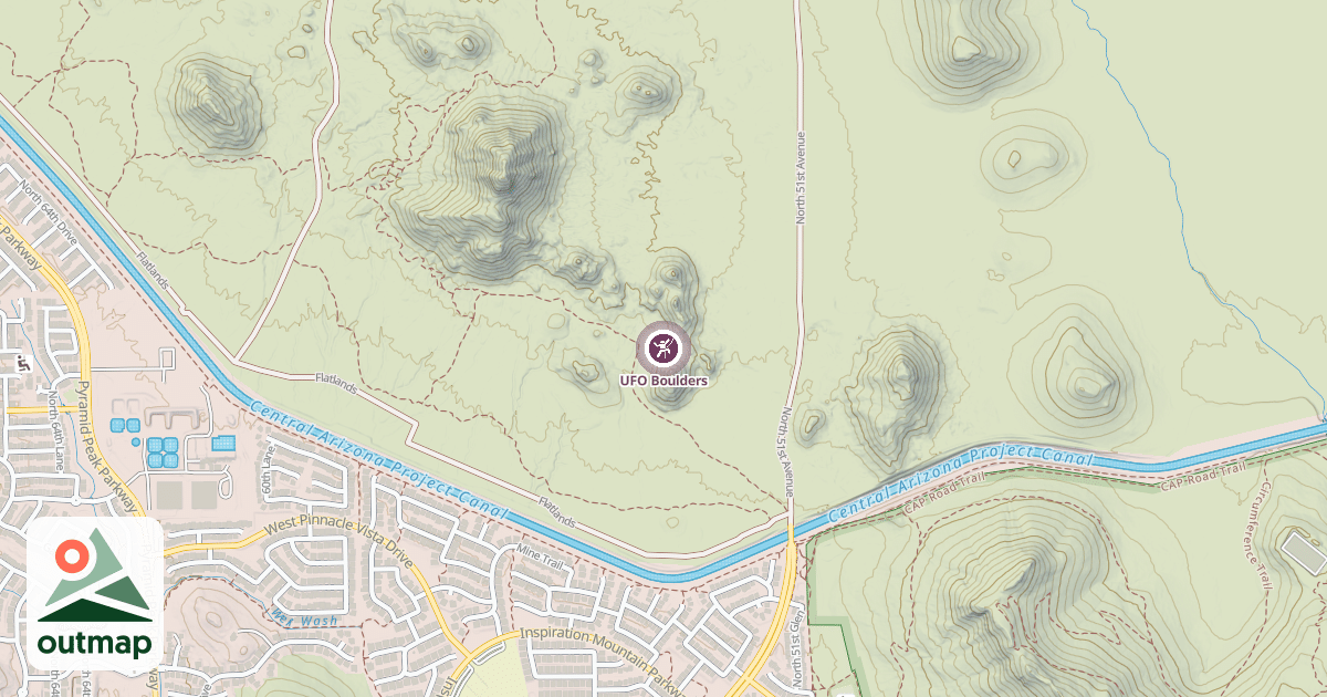 Map of UFO Boulders