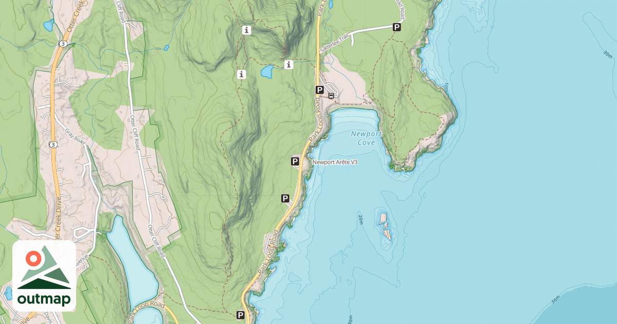 Map of Newport Arête
