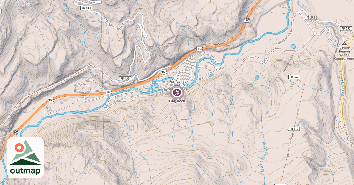 Map of Flag Rock