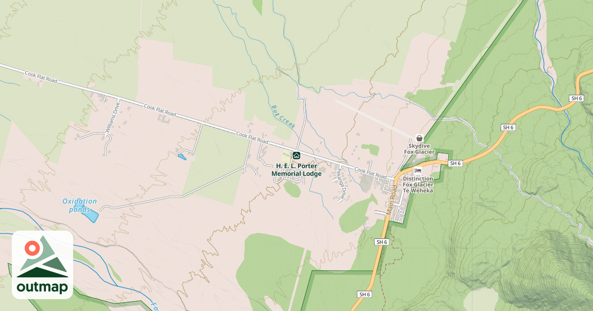 Map of H. E. L. Porter Memorial Lodge