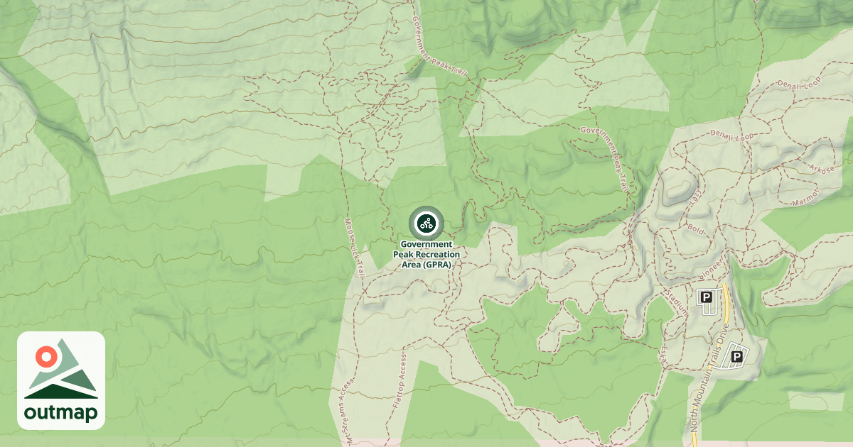 Map of Government Peak Recreation Area (GPRA)