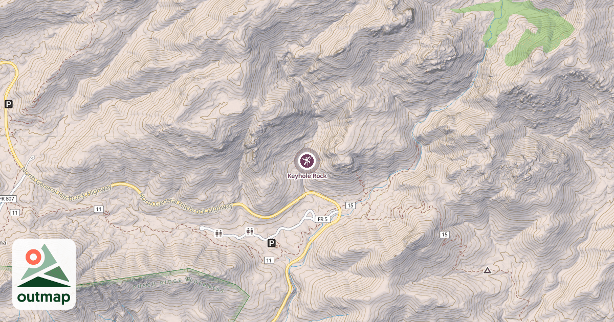 Map of Keyhole Rock