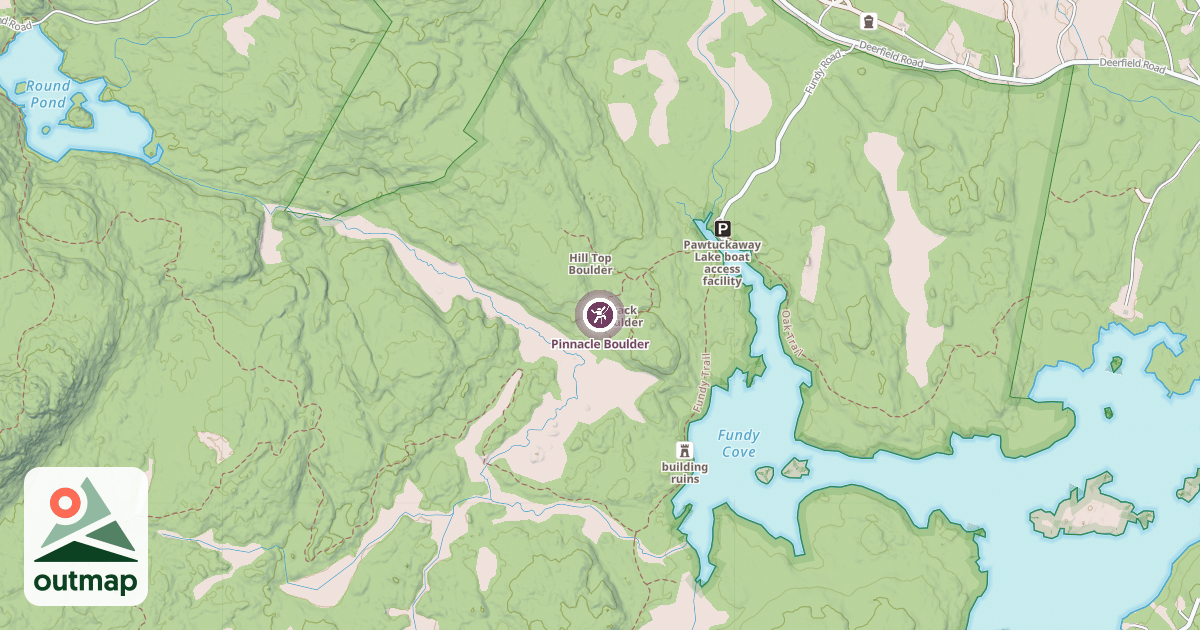 Map of Pinnacle Boulder