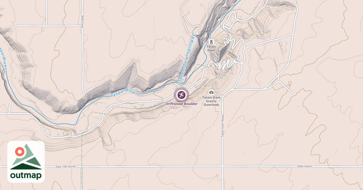 Map of Driftwood Boulder