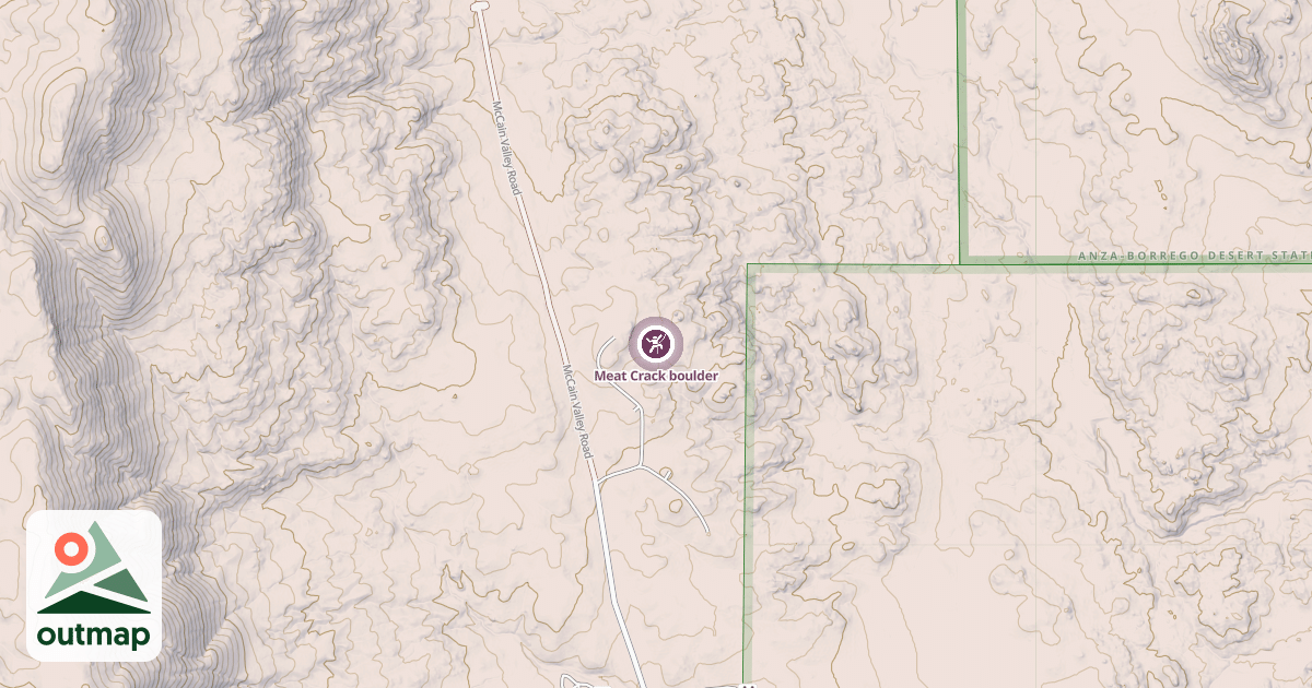 Map of Meat Crack boulder