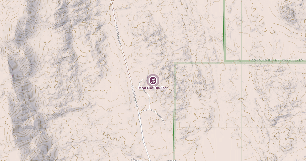 Map preview of Meat Crack boulder