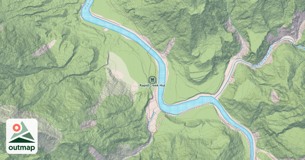 Map of Rapid Creek Hut