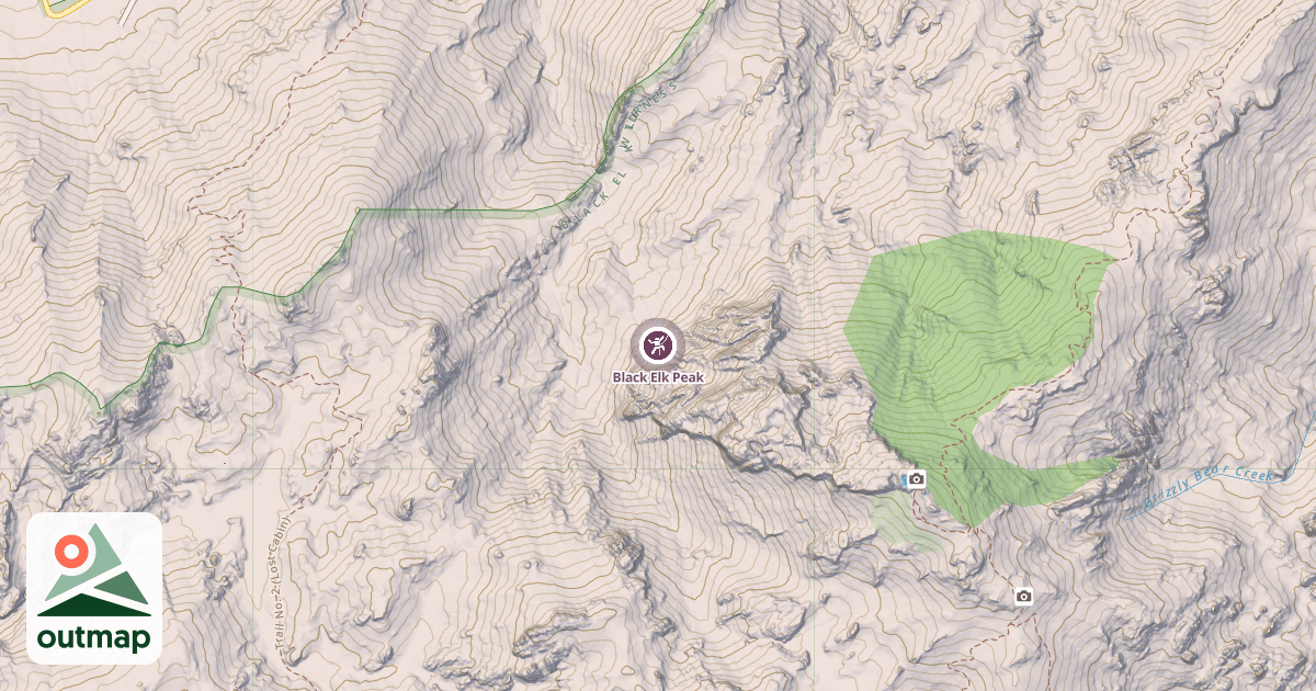 Map of Black Elk Peak