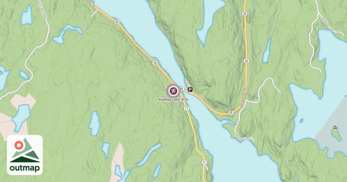 Map of Kushog Lake (ICE)