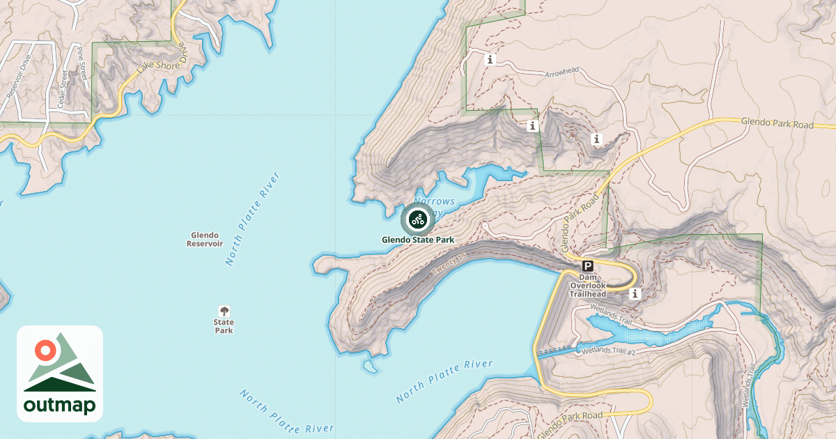 Map of Glendo State Park