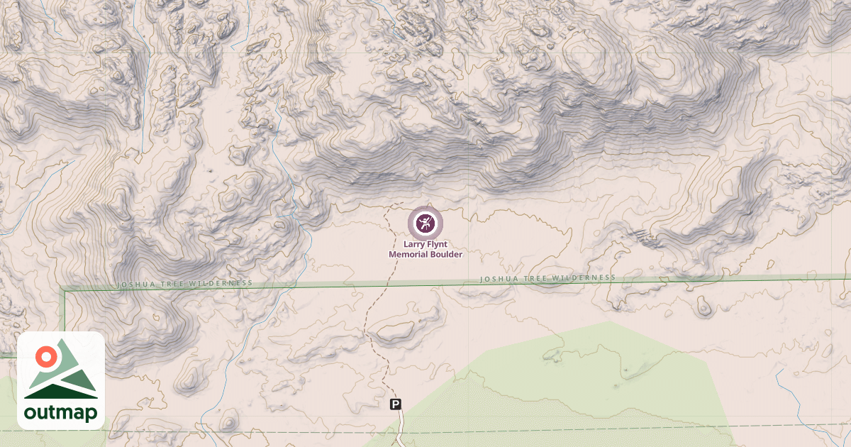 Map of Larry Flynt Memorial Boulder