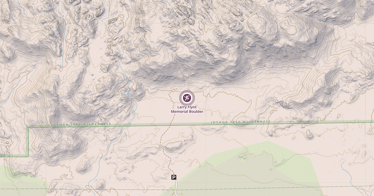 Map preview of Larry Flynt Memorial Boulder