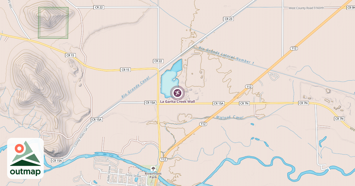 Map of La Garita Creek Wall