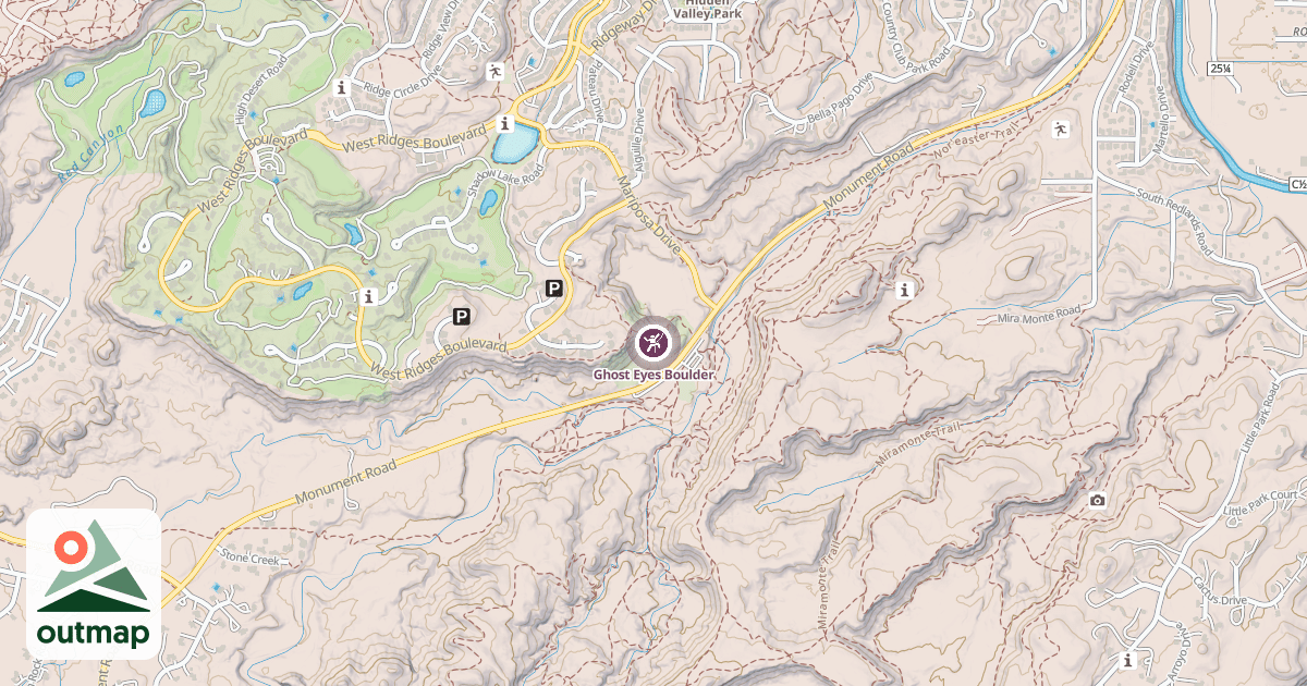Map of Ghost Eyes Boulder