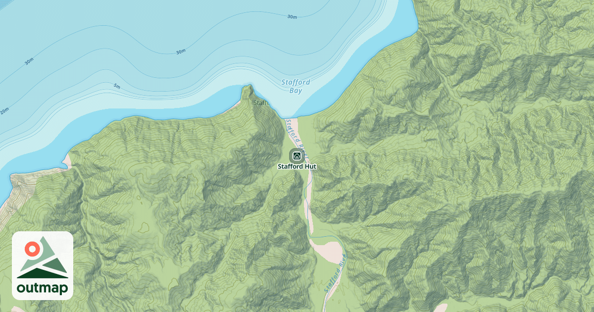 Map of Stafford Hut