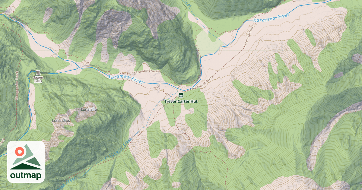 Map of Trevor Carter Hut