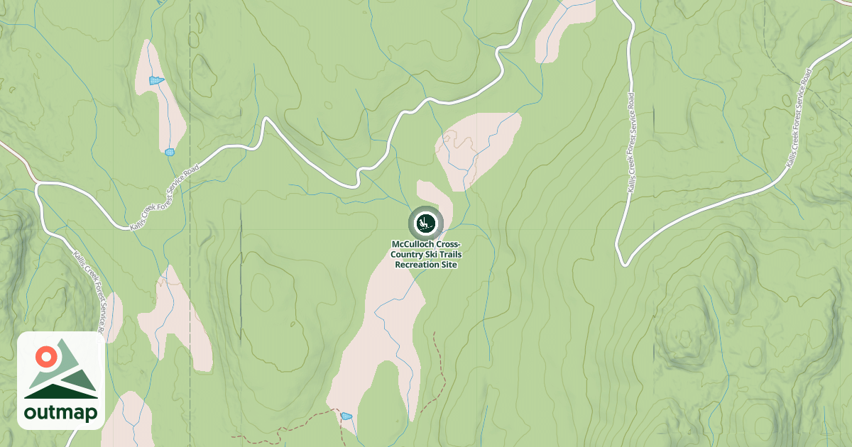 Map of McCulloch Cross-Country Ski Trails Recreation Site