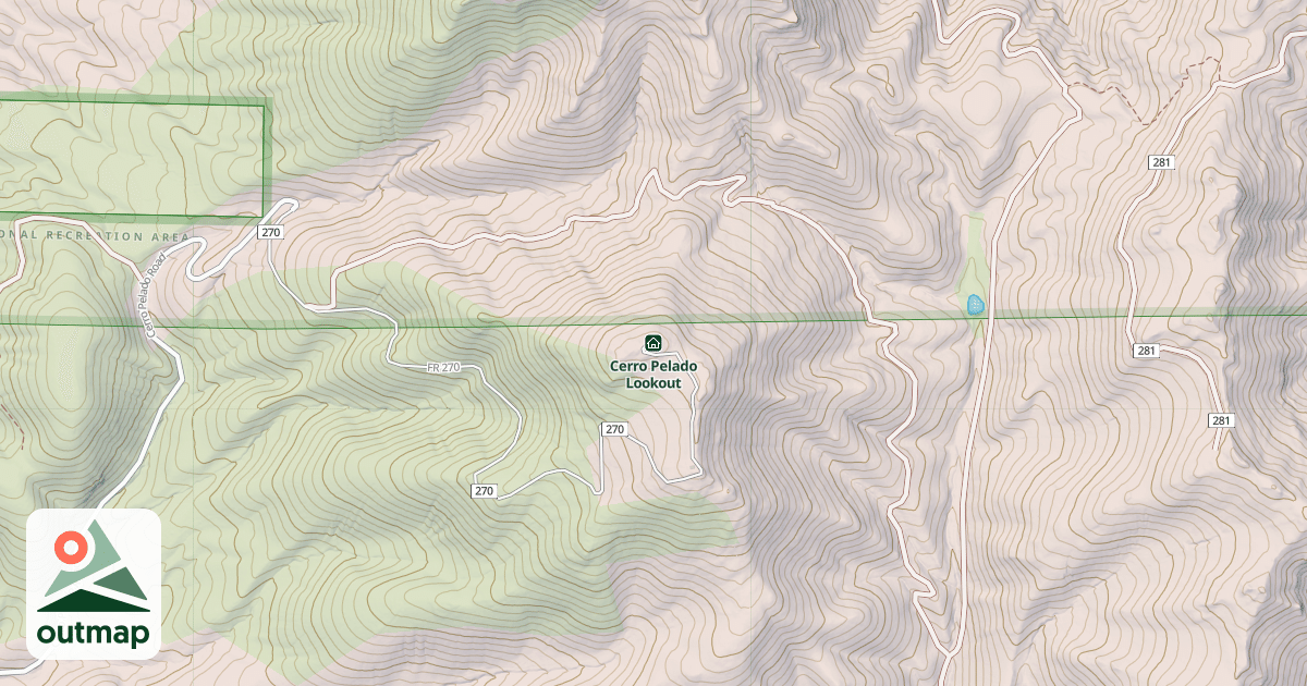 Map of Cerro Pelado Lookout