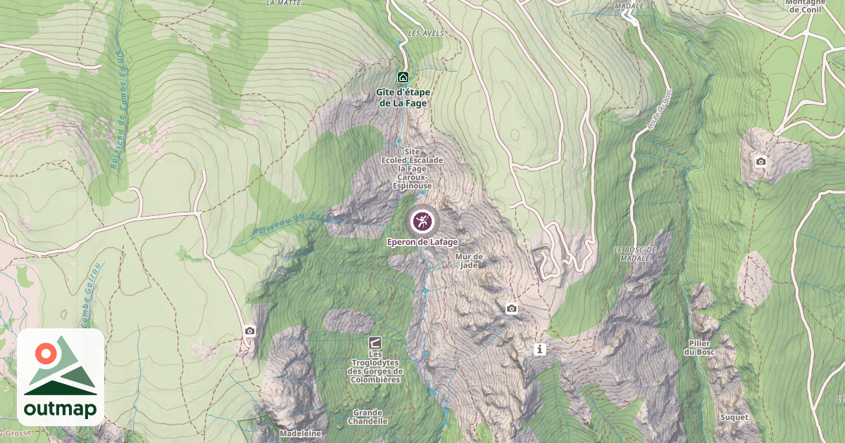 Map of Eperon de Lafage