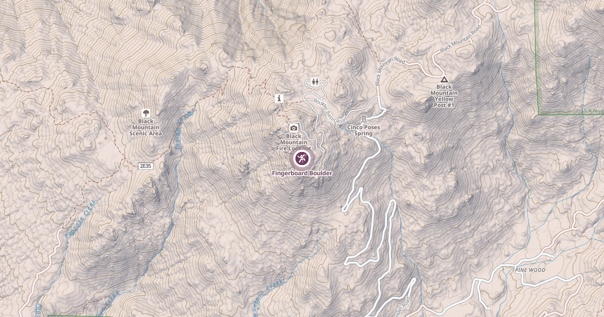 Map preview of Fingerboard Boulder