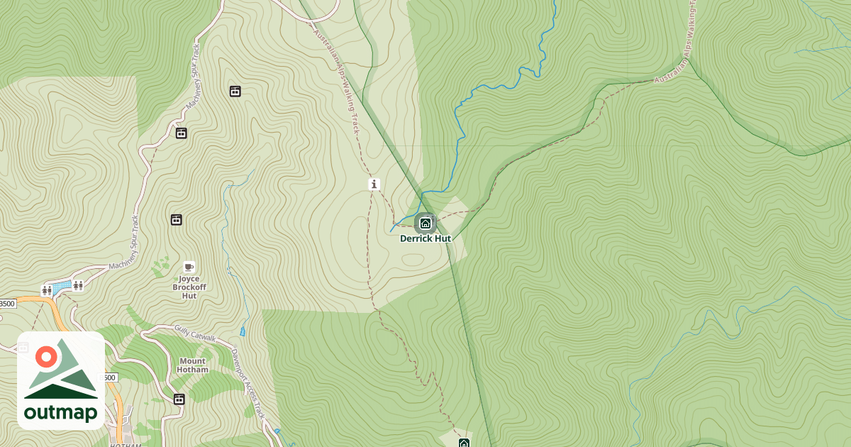 Map of Derrick Hut