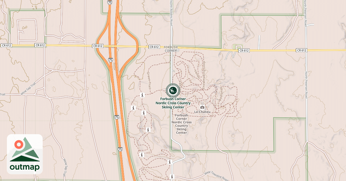 Map of Forbush Corner Nordic Cross Country Skiing Center