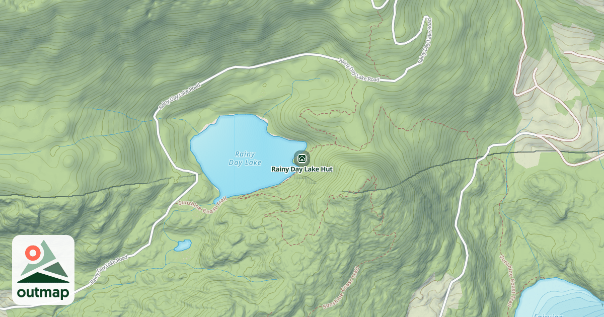 Map of Rainy Day Lake Hut
