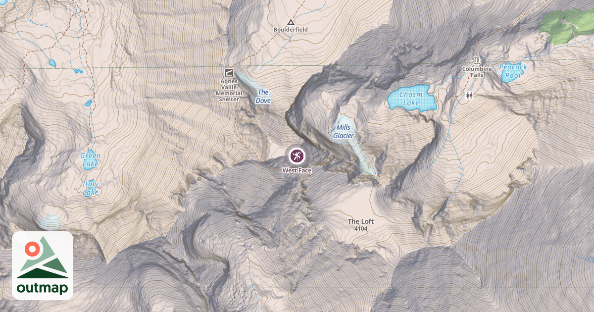 Map of West Face