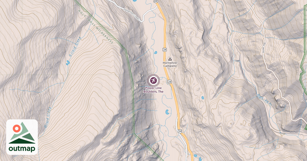 Map of Power Line Boulders, The