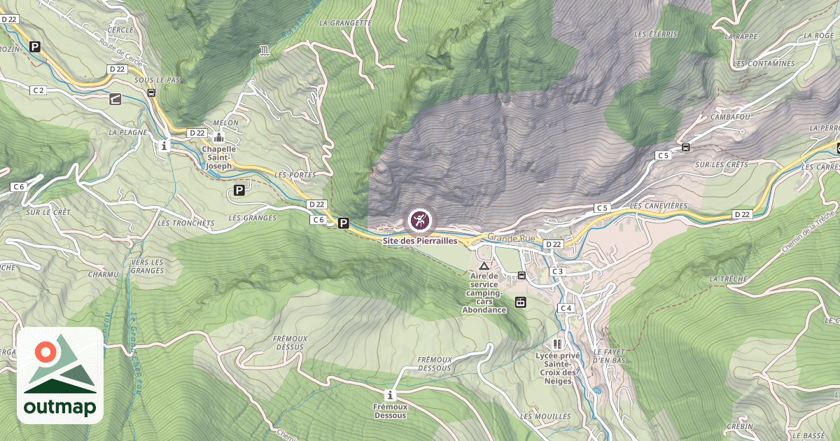 Map of Site des Pierrailles