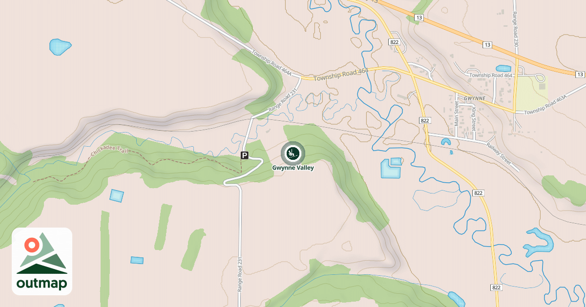 Map of Gwynne Valley