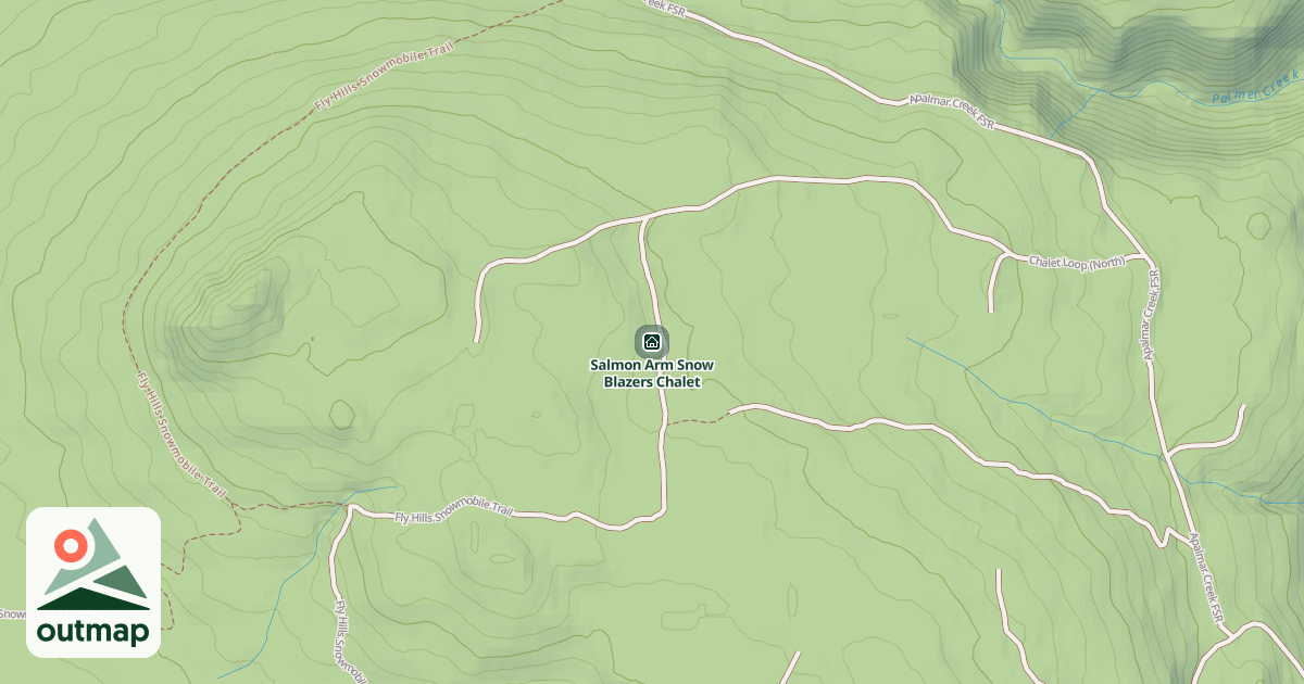 Map of Salmon Arm Snow Blazers Chalet