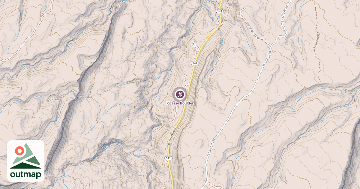 Map of Picasso Boulder