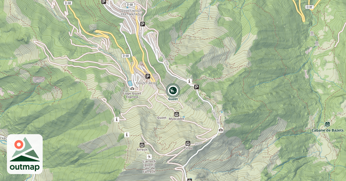 Map of Guzet