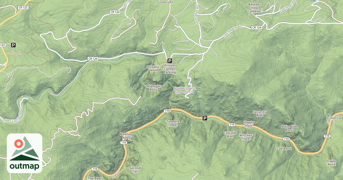 Map of Boulder Quartz System