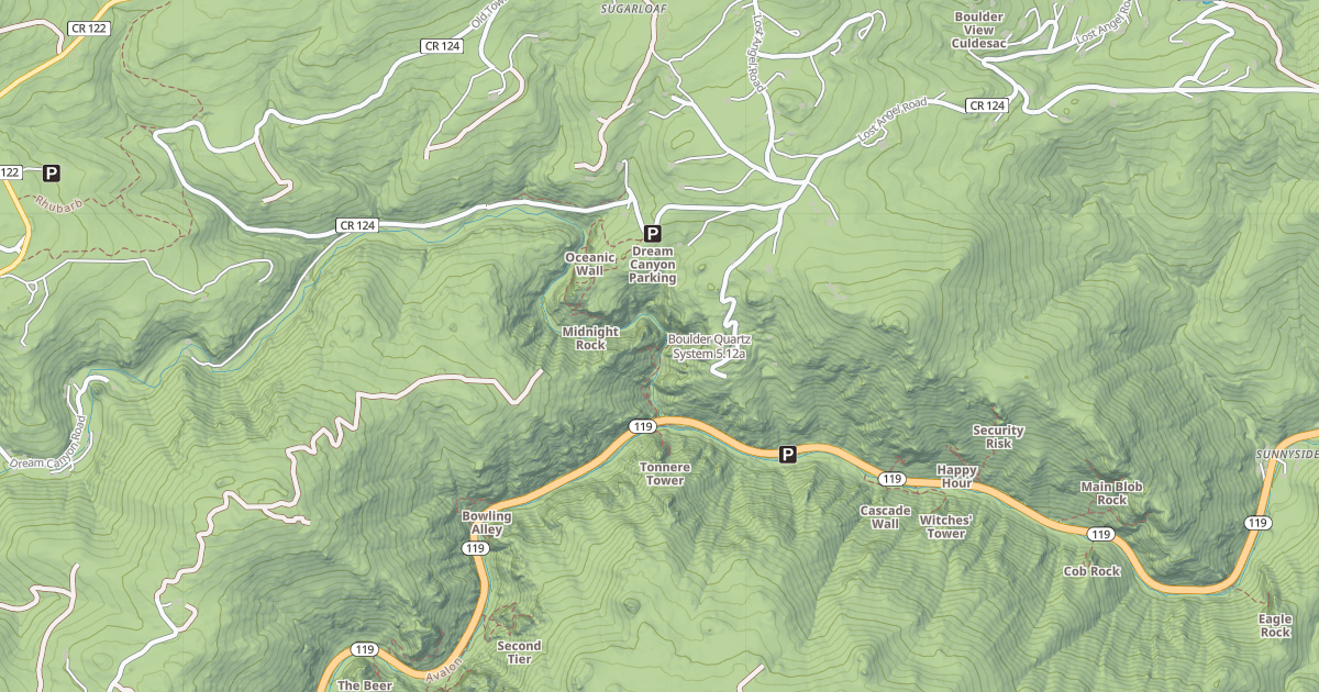 Map preview of Boulder Quartz System