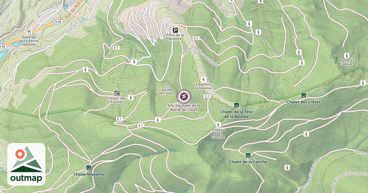 Map of Site escalade de la Roche de l'Ours