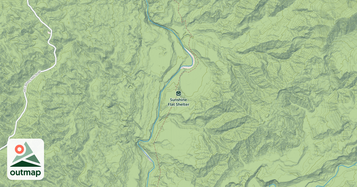 Map of Sunshine Flat Shelter
