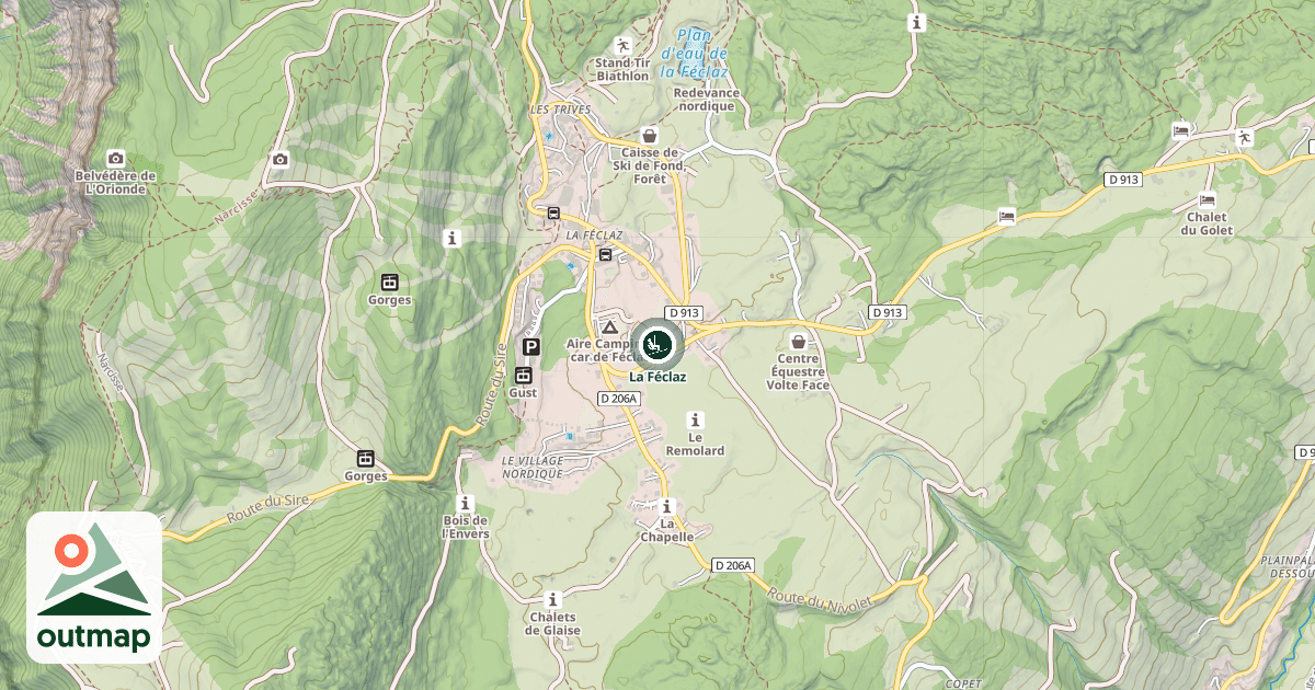 Map of La Féclaz