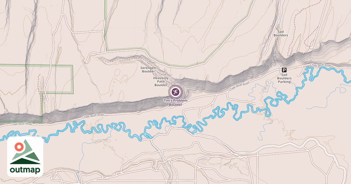 Map of Tim's Problem Boulder