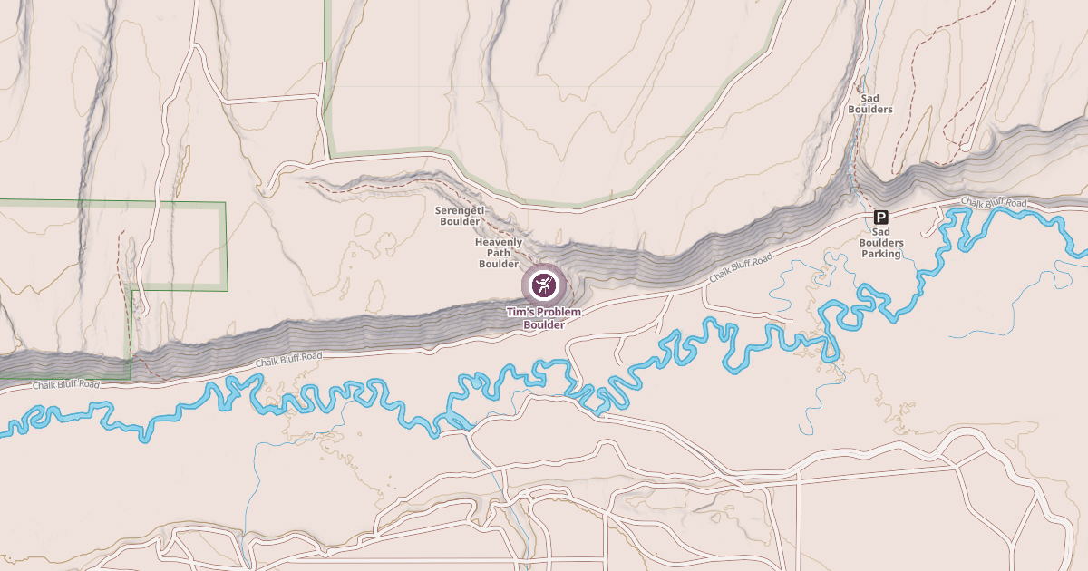Map preview of Tim's Problem Boulder