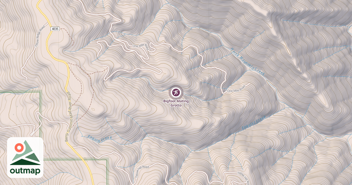 Map of Bigfoot Mating Grotto