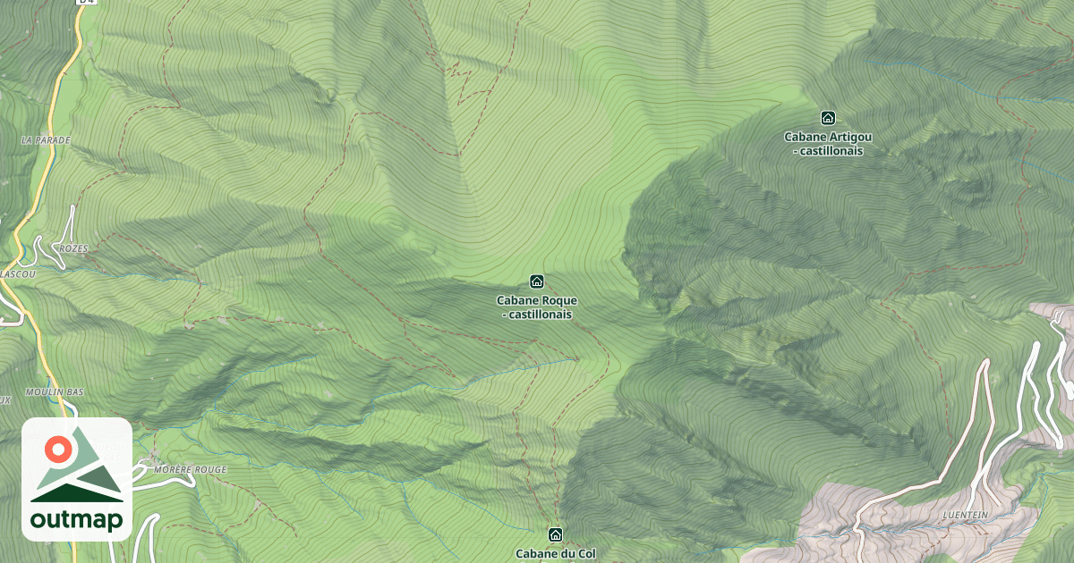 Map of Cabane Roque - castillonais