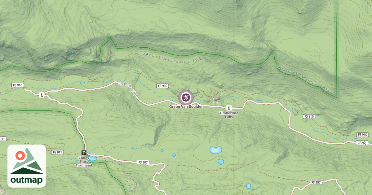 Map of Grape Van Boulder