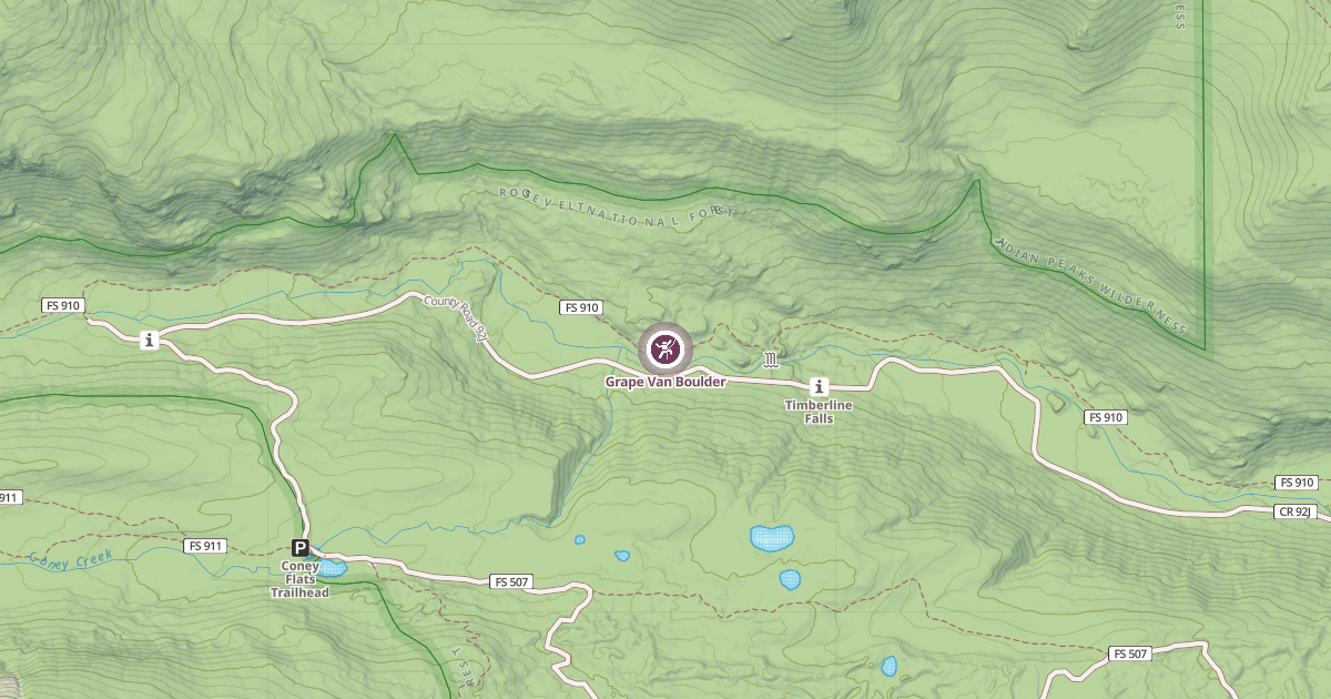 Map preview of Grape Van Boulder
