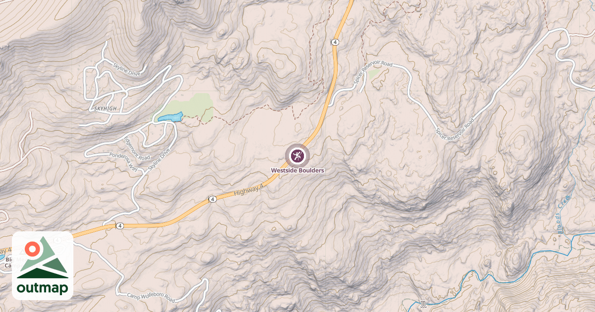 Map of Westside Boulders
