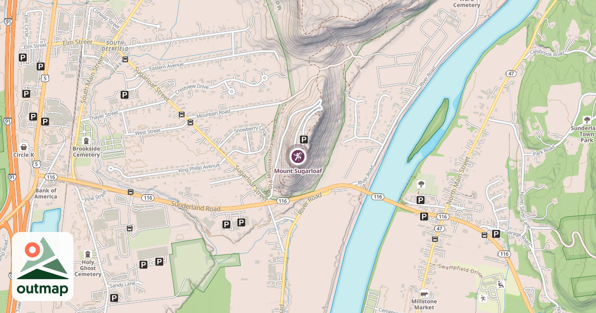Map of Mount Sugarloaf